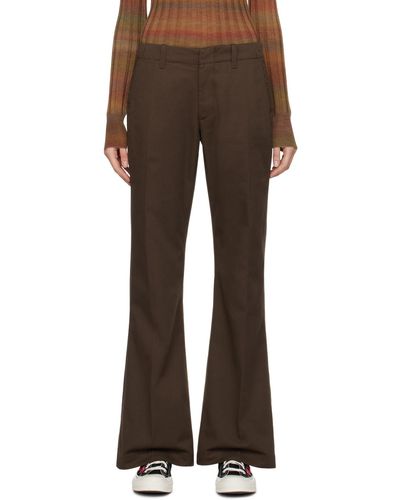 RE/DONE Brown Flared Trousers