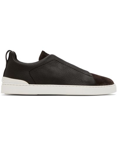 Zegna Triple Stitch Trainers - Black