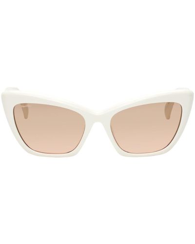 Max Mara White Cat-eye Sunglasses - Black