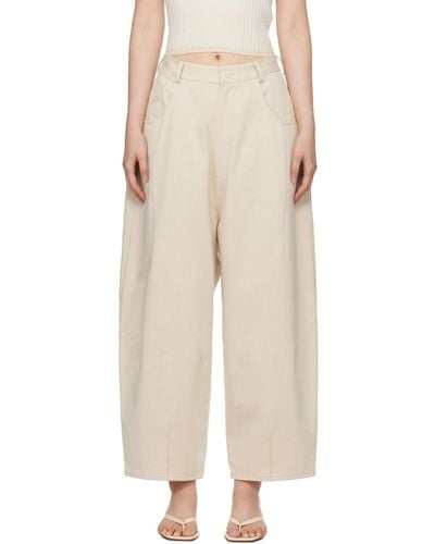 Cordera Off- baggy Trousers - Natural