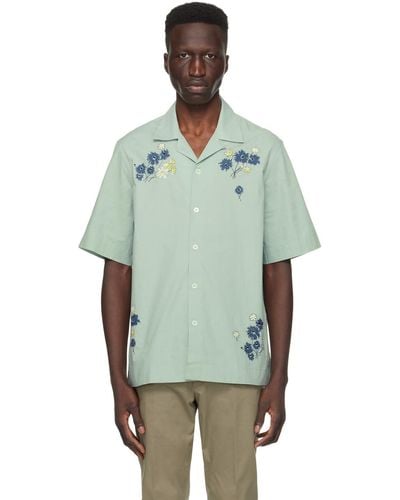 Paul Smith Green Embroidered Shirt