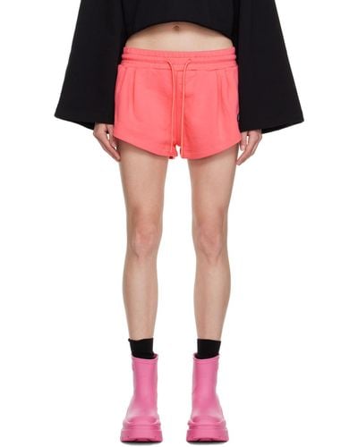 MSGM Pink Drawstring Shorts - Red