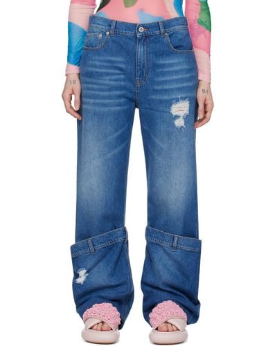 JW Anderson Ssense Exclusive Blue Bucket Jeans