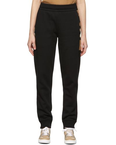 Burberry Check Lounge Pants - Black