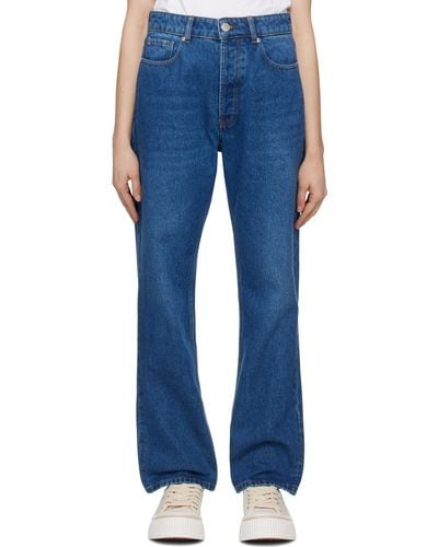Ami Paris Blue Low-rise Jeans