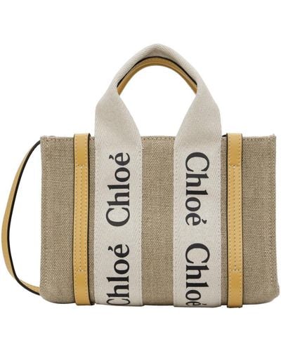 Chloé Mini sac à garniture woody - Métallisé