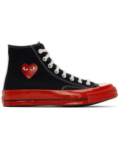COMME DES GARÇONS PLAY Comme Des Garçons Play Black & Red Converse Edition Play Trainers