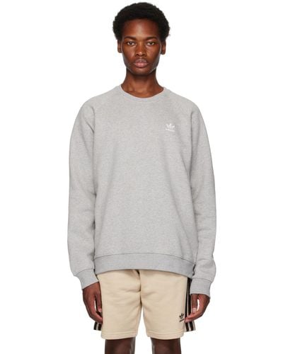 adidas Originals Gray Trefoil Essentials Sweatshirt - Multicolor