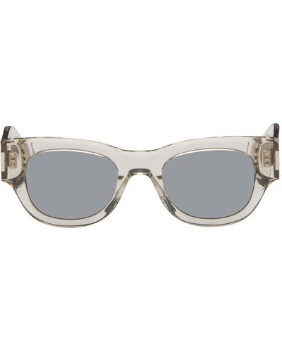 Saint Laurent Beige Sl 573 Sunglasses - White