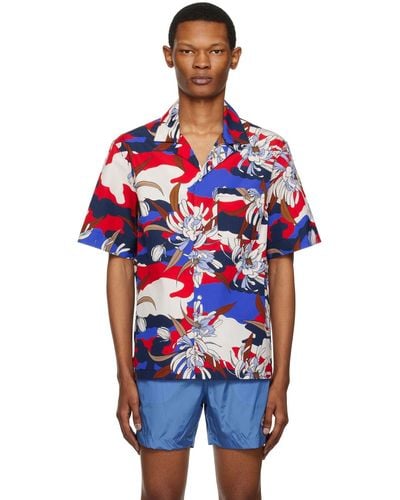 Moncler Multicolour Printed Shirt - Red