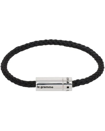 Le Gramme 'le 7g' Nato Cable Bracelet - Black