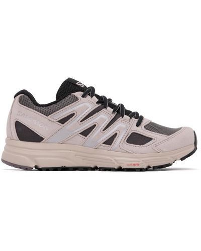 Salomon Taupe & Gray X-mission 4 Suede Sneakers - Black