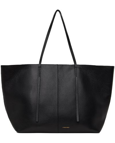 By Malene Birger Cabas abilla noir en cuir grainé