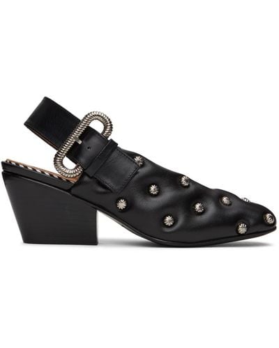 Toga Ssense Exclusive Embellished Heels - Black