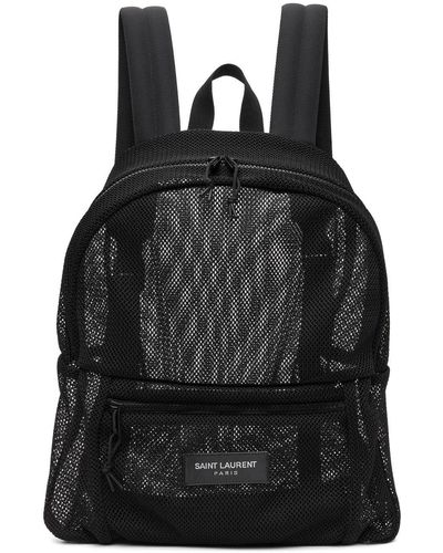 Saint Laurent Mesh Backpack - Black
