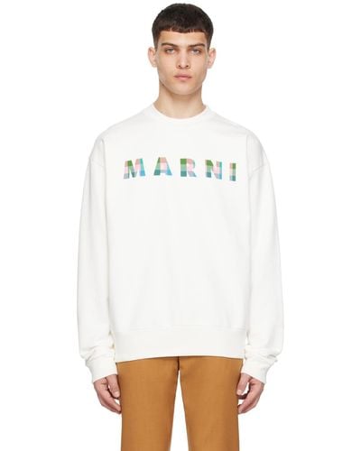 Marni Off- Printed Sweatshirt - White