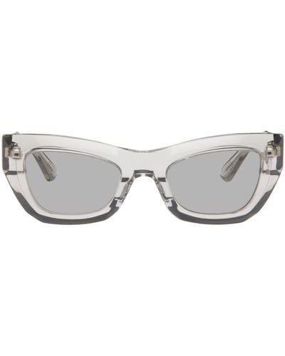 Bottega Veneta Grey Cat-eye Sunglasses - Black