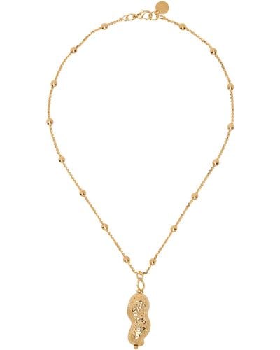 Marni Gold Peanut Charm Necklace - Multicolor