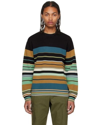 PS by Paul Smith Multicolour Striped Sweater - Black