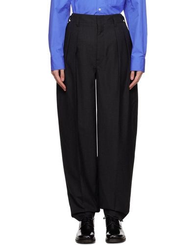 Lemaire Gray Pleated Pants - Blue