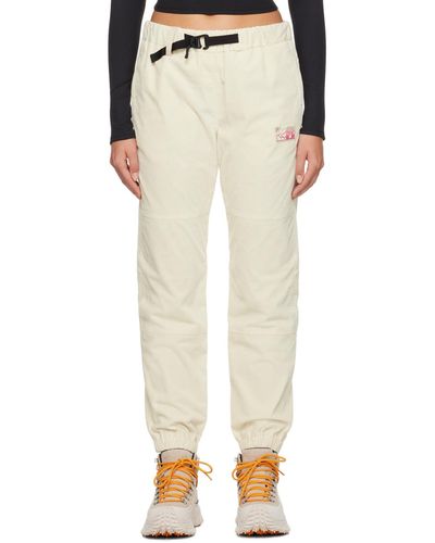 3 MONCLER GRENOBLE Pantalon de détente blanc à taille élastique