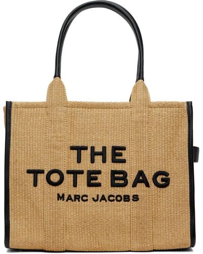 Marc Jacobs Grand cabas 'the tote bag' en raphia tissé - Marron