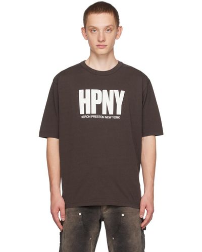 Heron Preston T-shirt 'hpny' brun - Noir