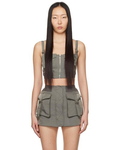 Dion Lee Khaki Aviator Camisole - Black