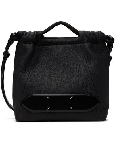 Maison Margiela Black Soft 5ac Drawstring Small Bag