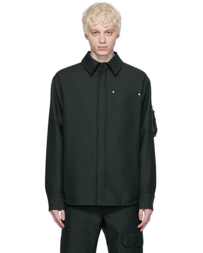 Helmut Lang Green Shirt Jacket - Black