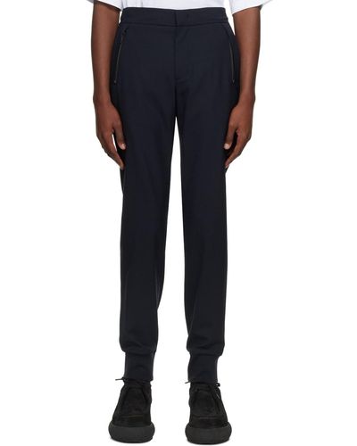 WOOYOUNGMI Navy Zip Pocket Trousers - Blue