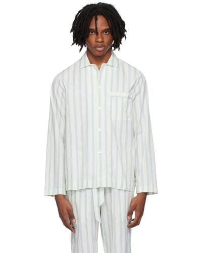 Tekla Chemise de pyjama à manches longues blanc cassé