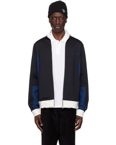 PS by Paul Smith Black Panelled Sweatshirt - Blue