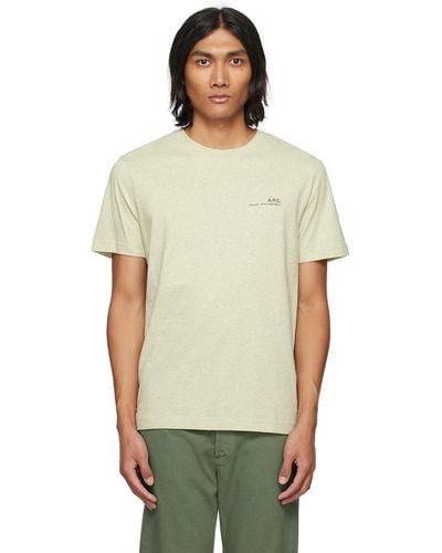 A.P.C. . Gray Item T-shirt - Green