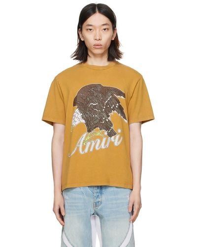 Amiri タン Eagle Tシャツ - オレンジ
