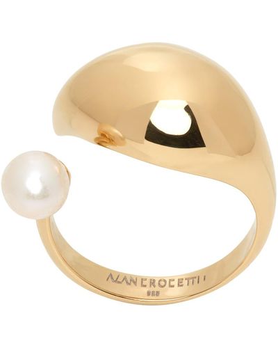 ALAN CROCETTI Blown Alien Pearl Ring - Metallic