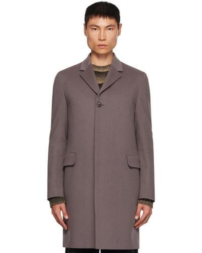 Paul Smith Gray Gents Coat - Purple