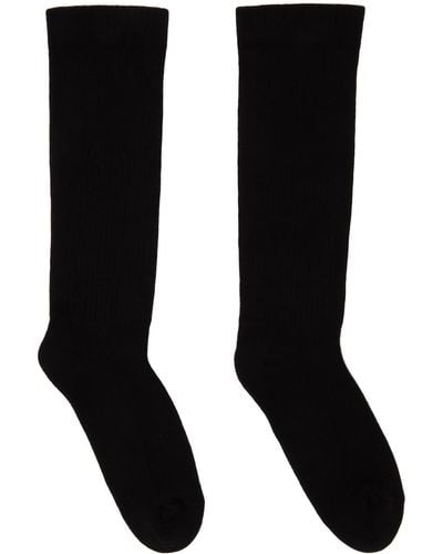 Rick Owens Luxor Patterned Intarsia-knit Socks - Black