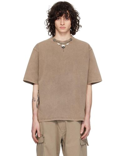 OTTOLINGER T-shirt brun à collier à breloques intégré - Neutre