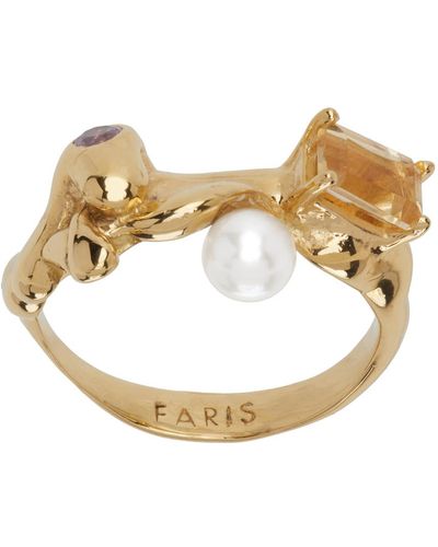 Faris Ssense Exclusive Menage Ring - Metallic
