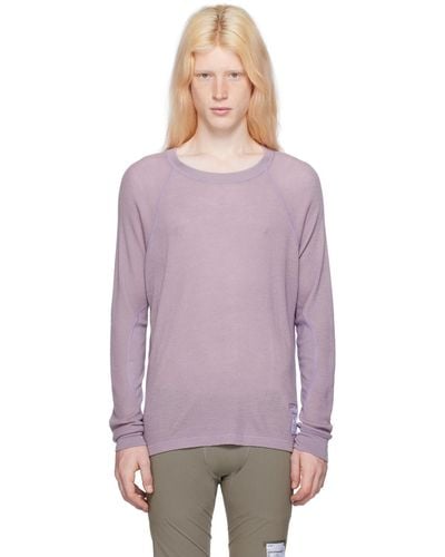 Satisfy T-shirt couche de base à manches longues mauve - Violet