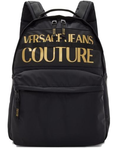 Versace Jeans Couture ロゴ バックパック - ブラック