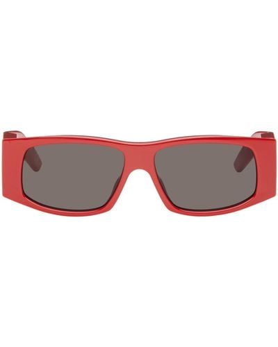 Balenciaga Red Led Frame Sunglasses - Black