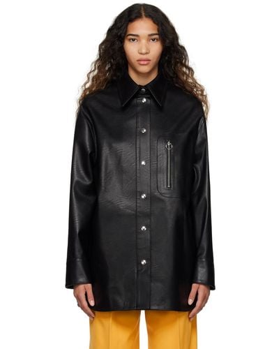 Stella McCartney Black Alter Mat Faux-leather Jacket