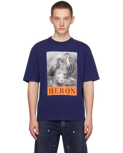 Heron Preston ネイビー Heron Tシャツ - ブルー