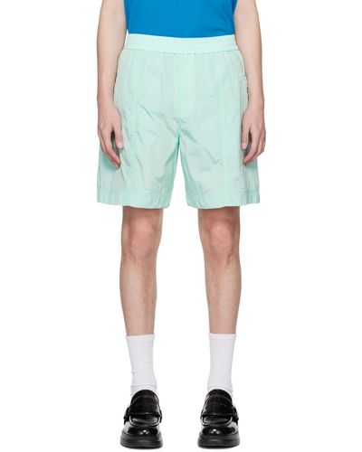 WOOYOUNGMI Blue Panelled Shorts