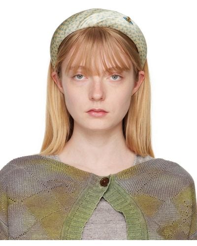 Vivienne Westwood Off- Embroidered Headband - Green