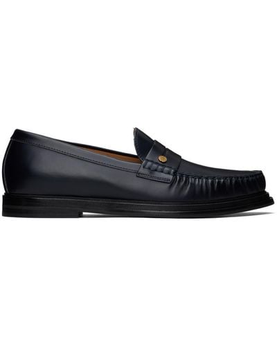 Dunhill Navy Rivet Loafers - Black