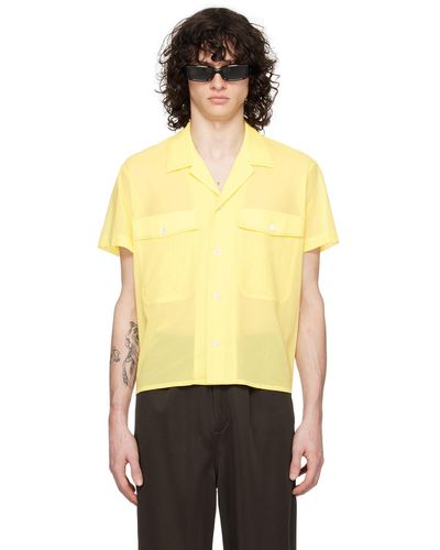 Second/Layer Chemise écourtée jaune - Noir