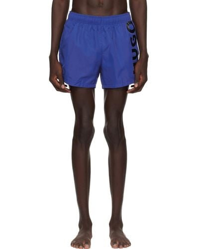 HUGO Blue Printed Swim Shorts